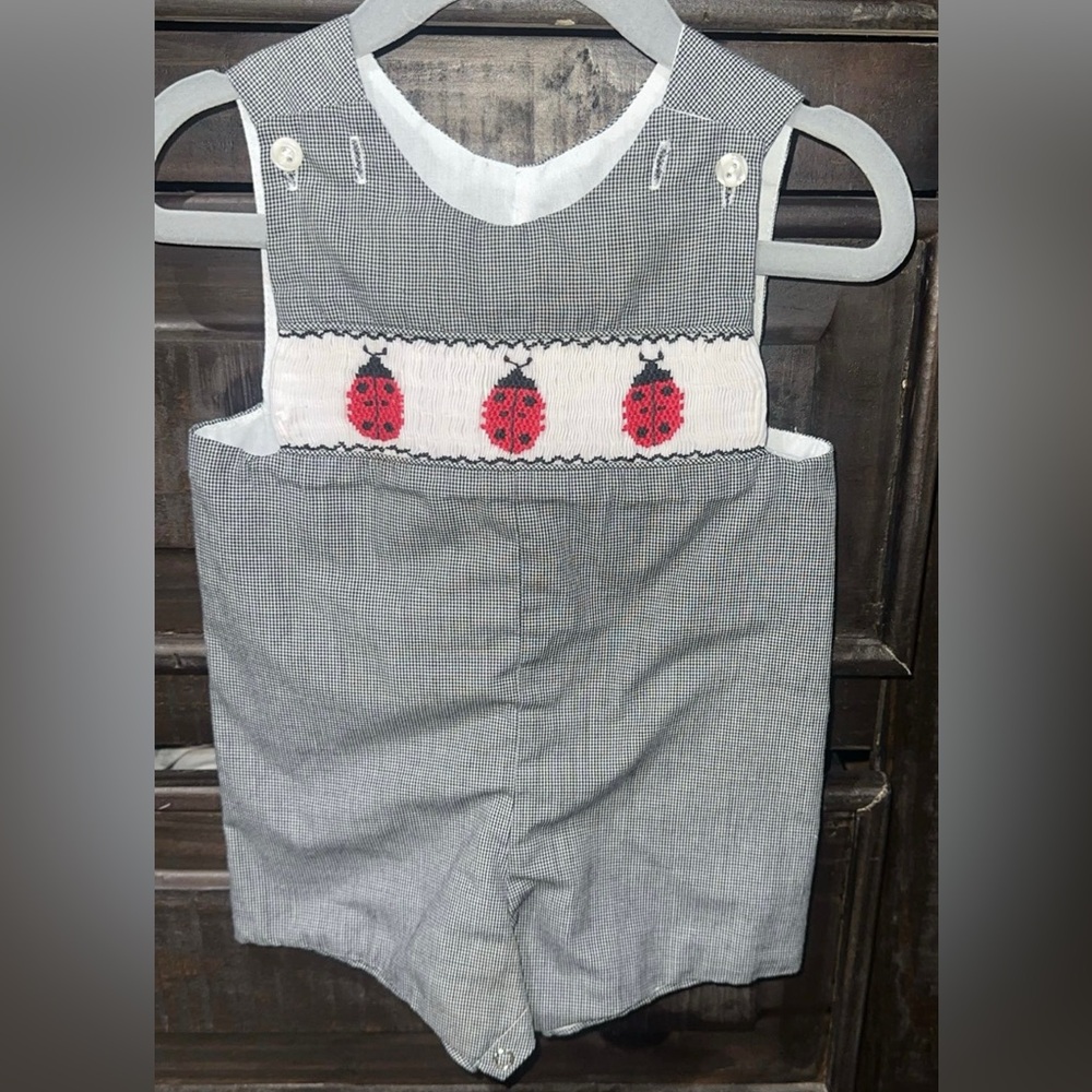 *vintage* Be Mine smocked romper